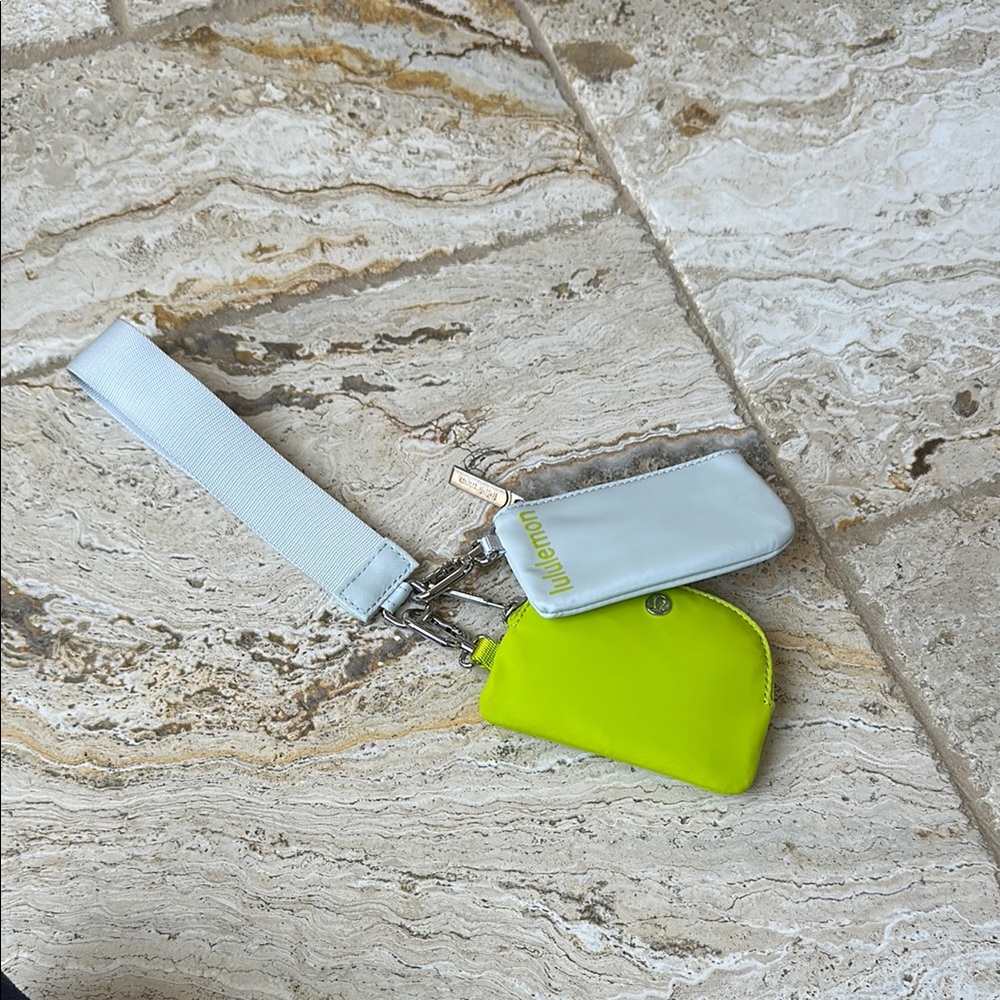 Lululemon Lime Green and Gray Keychain Pouches